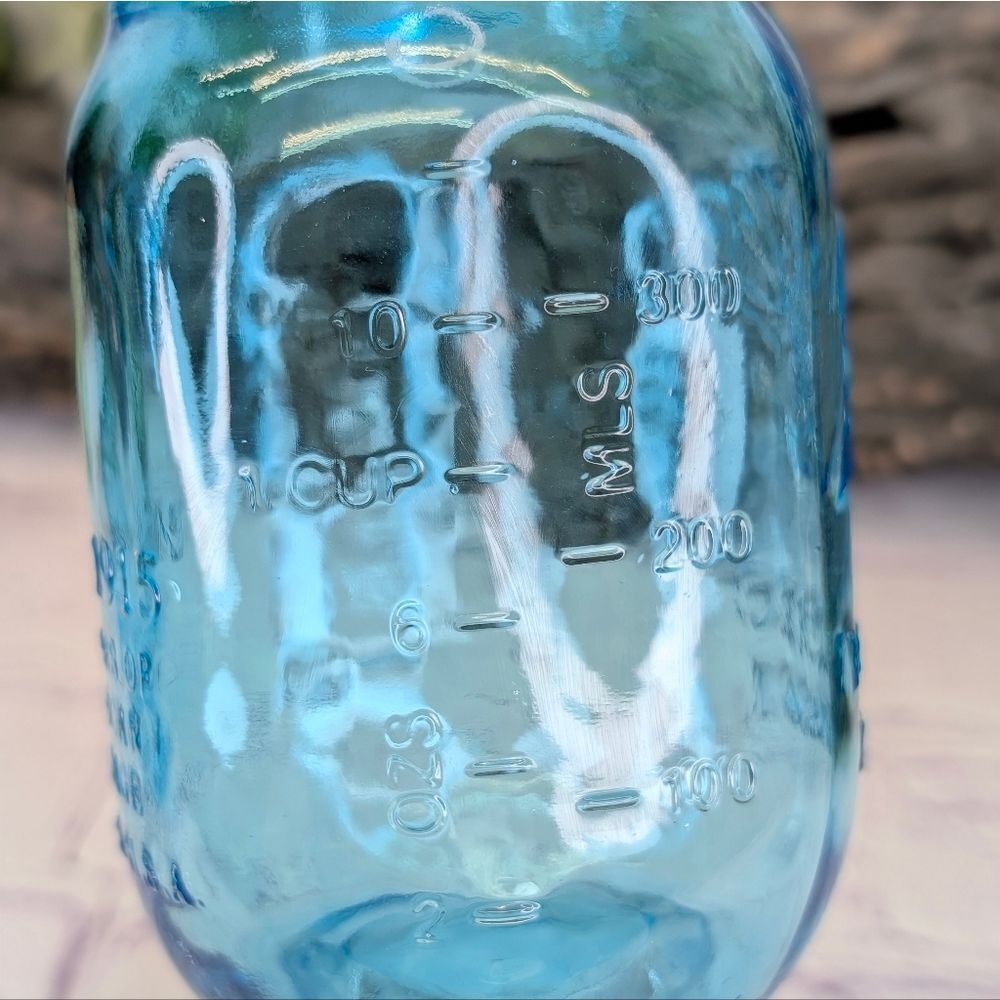 Set of 2 Limited Edition Redneck Blue Mason Jar Hillbilly Wine Glass - Picture 6 of 13